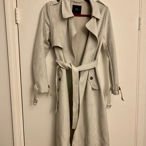 Zara Grey Suede Trench